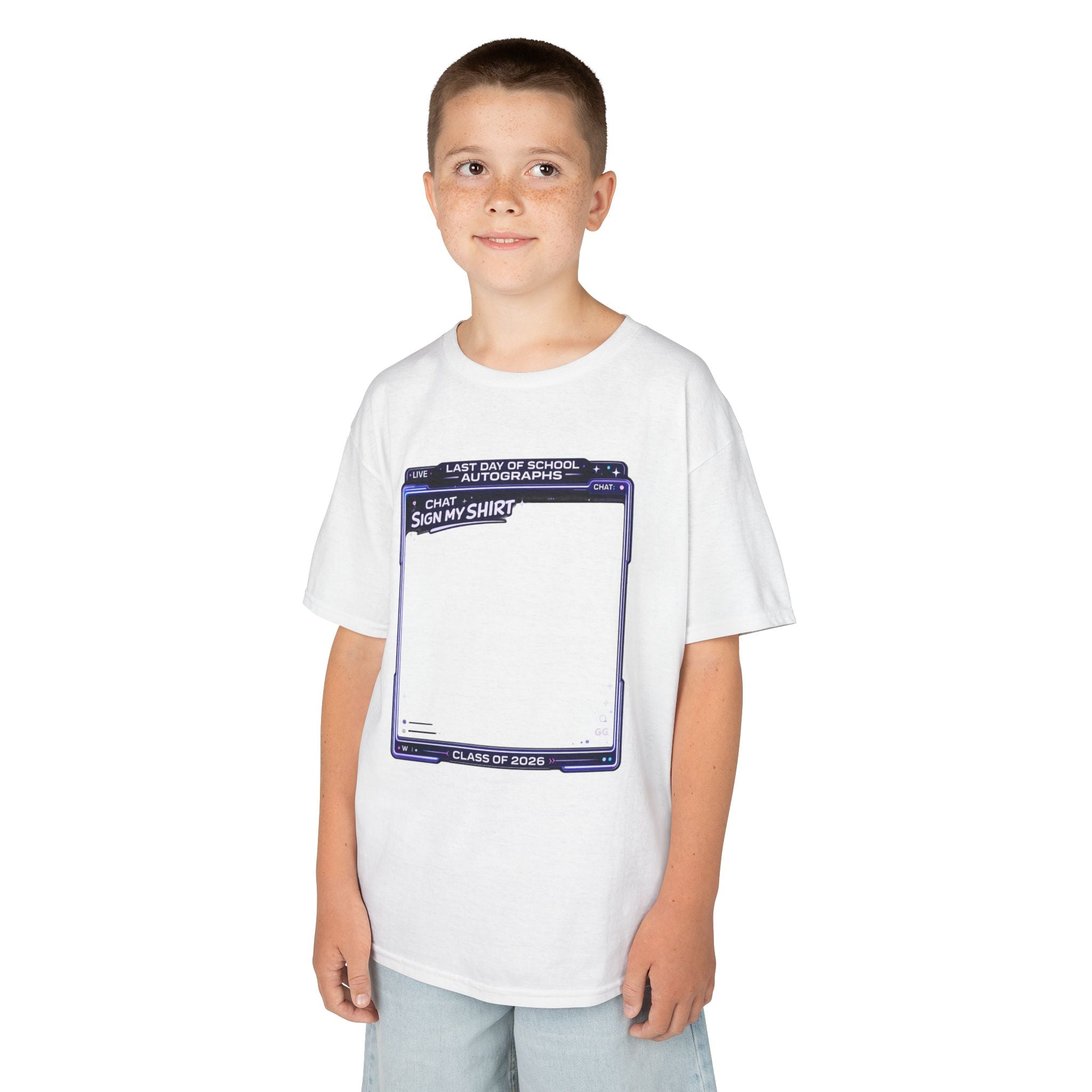 'chat sign my shirt' last day of school streamer mode autograph t-shirt