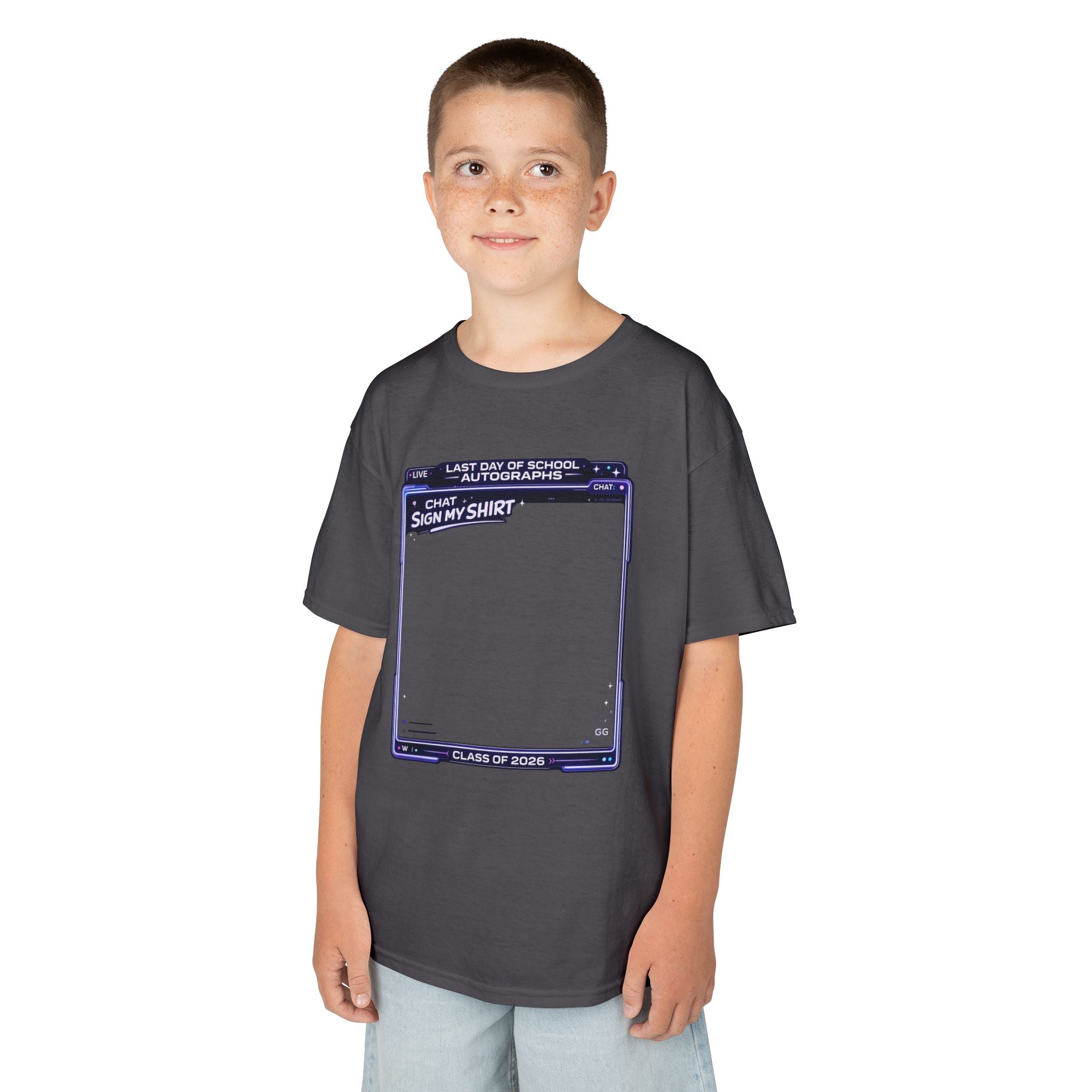 'chat sign my shirt' last day of school streamer mode autograph t-shirt
