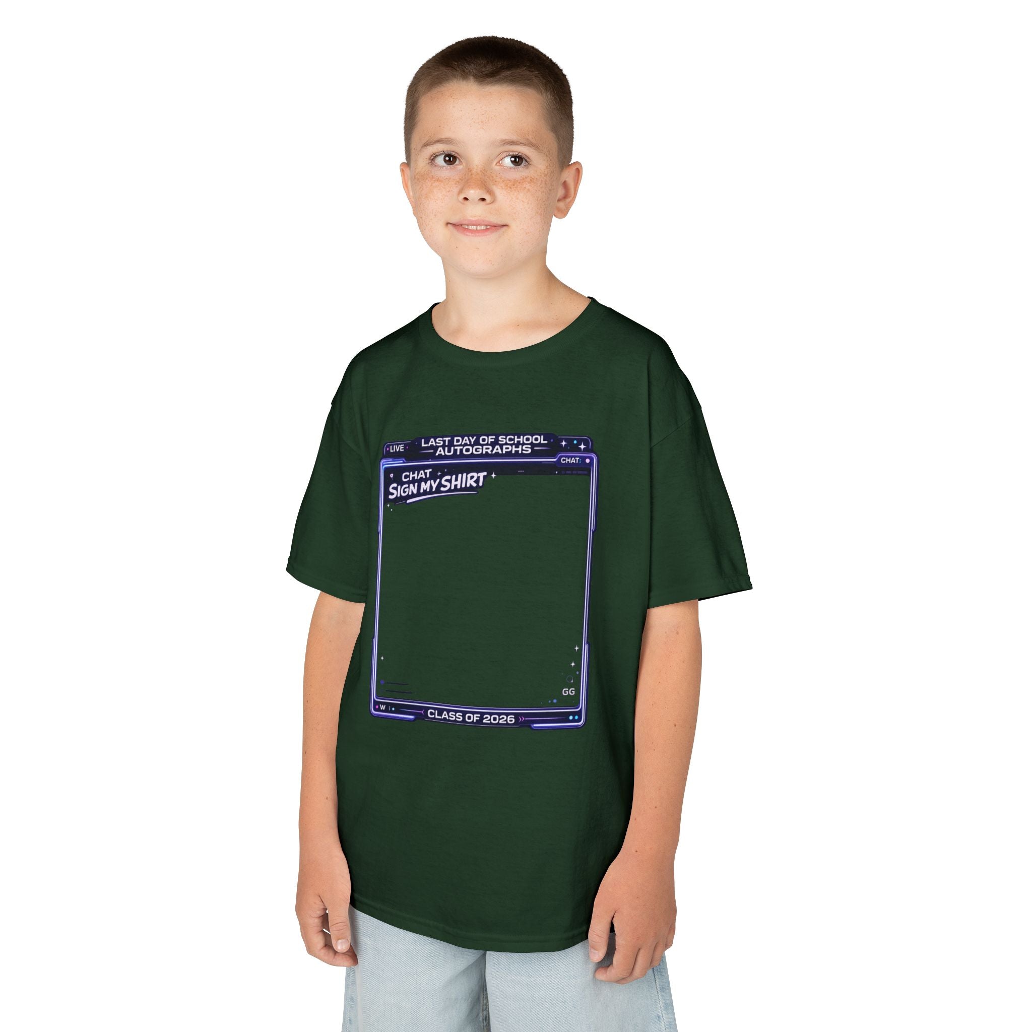 'chat sign my shirt' last day of school streamer mode autograph t-shirt